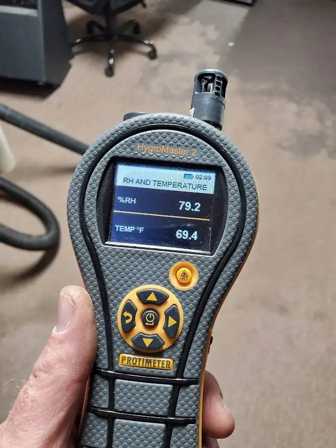 Moisture meter humidity assessment for Fire & Smoke Damage Restoration in Manchester